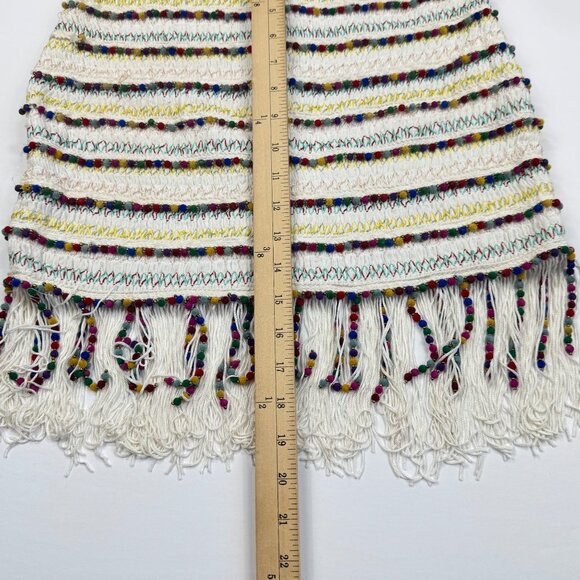 Majorelle Hana Mae Skirt White Multicolor Beaded Fringe Mini Size Small - Picture 6 of 14